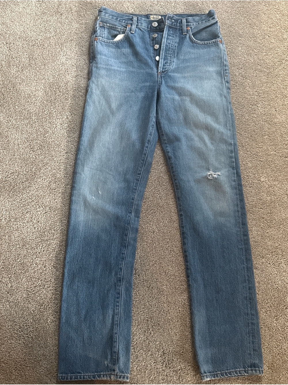 Citizens Of Humanity Faded Blue Straight Jeans